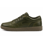 Kool Kiy Olive Leather Dress Shoes-left side